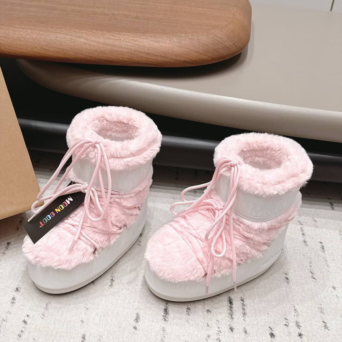 MOON BOOT MB ICON LOW GLANCE WHITE SNEAKERS
