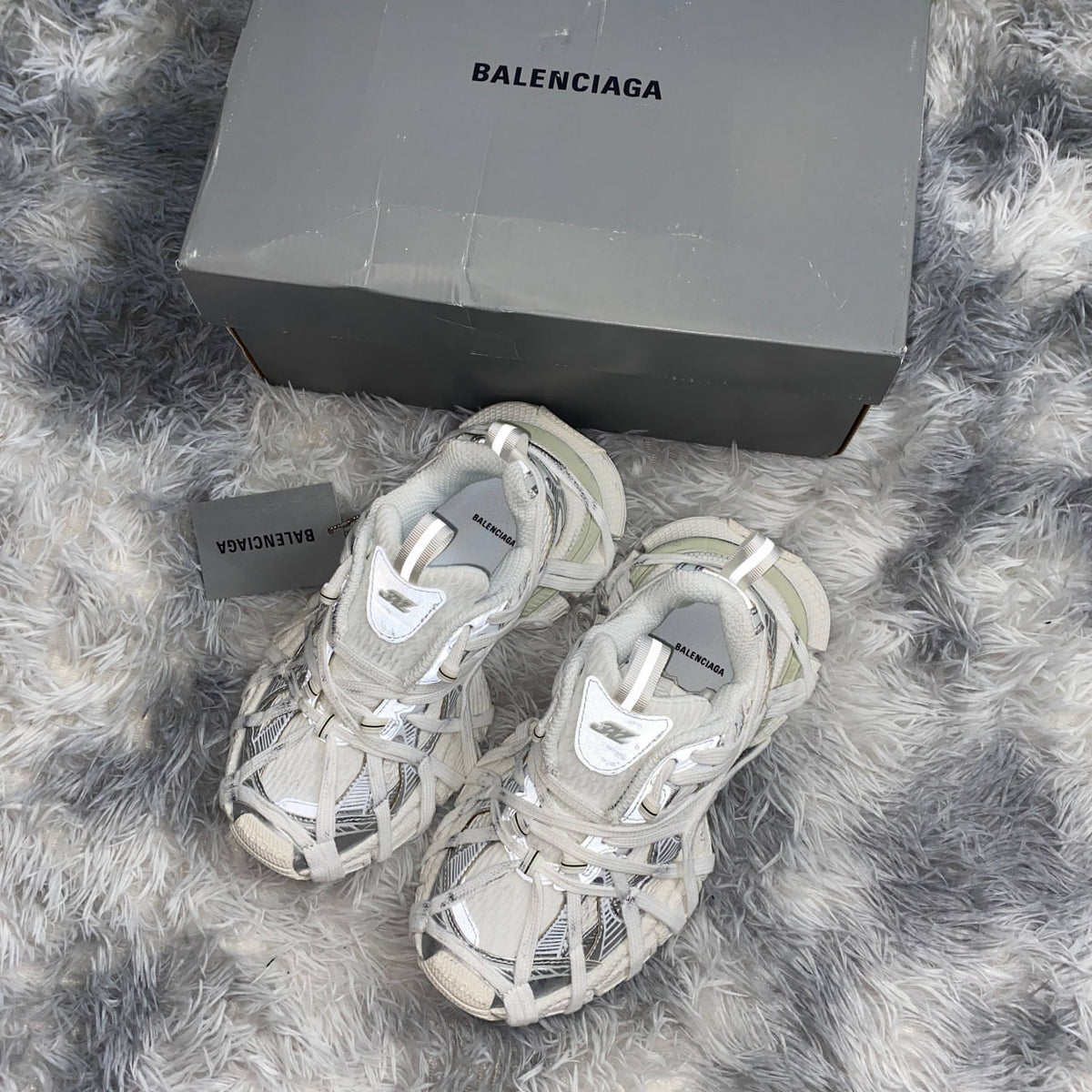 BALENCIAGA 3XL EXTREME LACE WHITE SNEAKERS