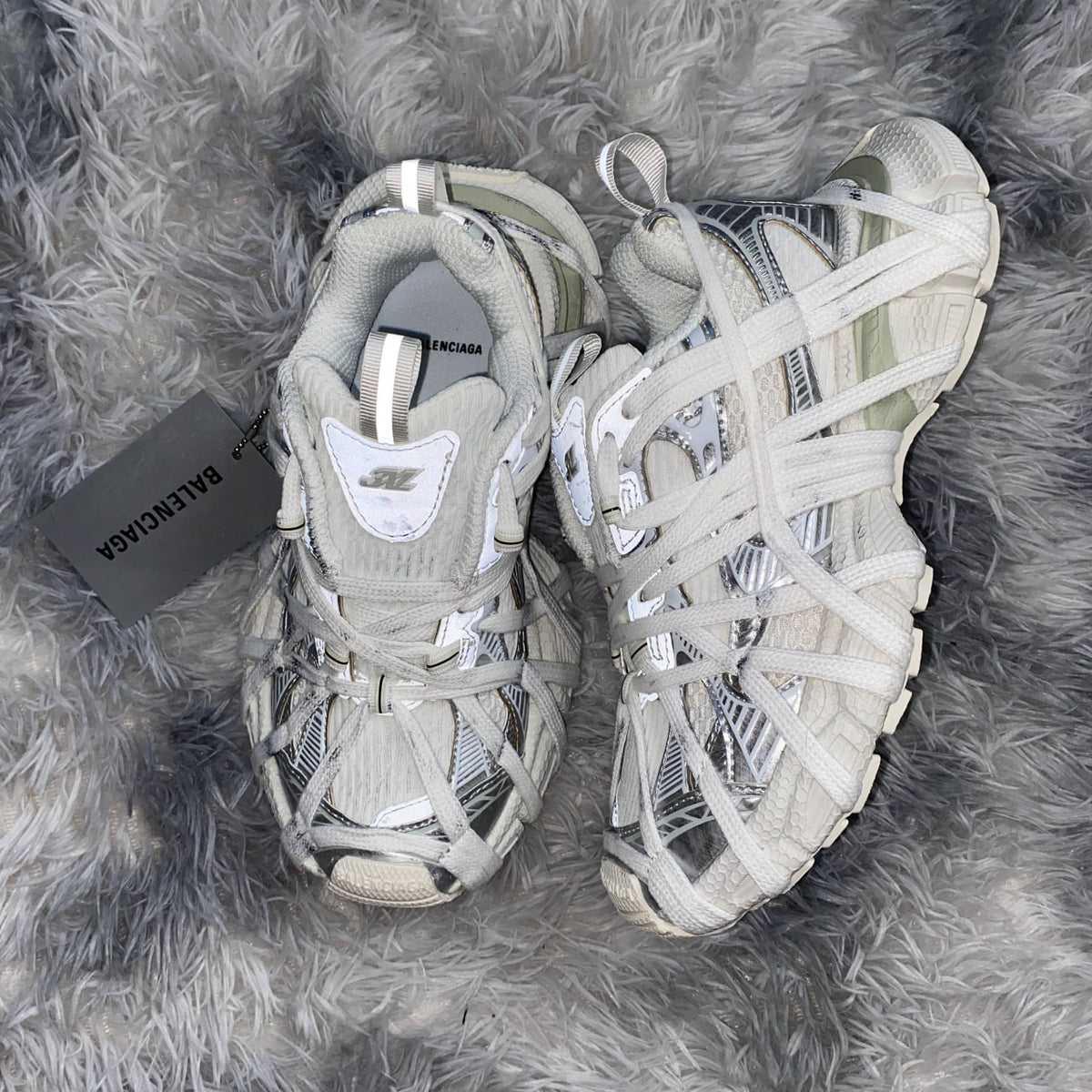 BALENCIAGA 3XL EXTREME LACE WHITE SNEAKERS