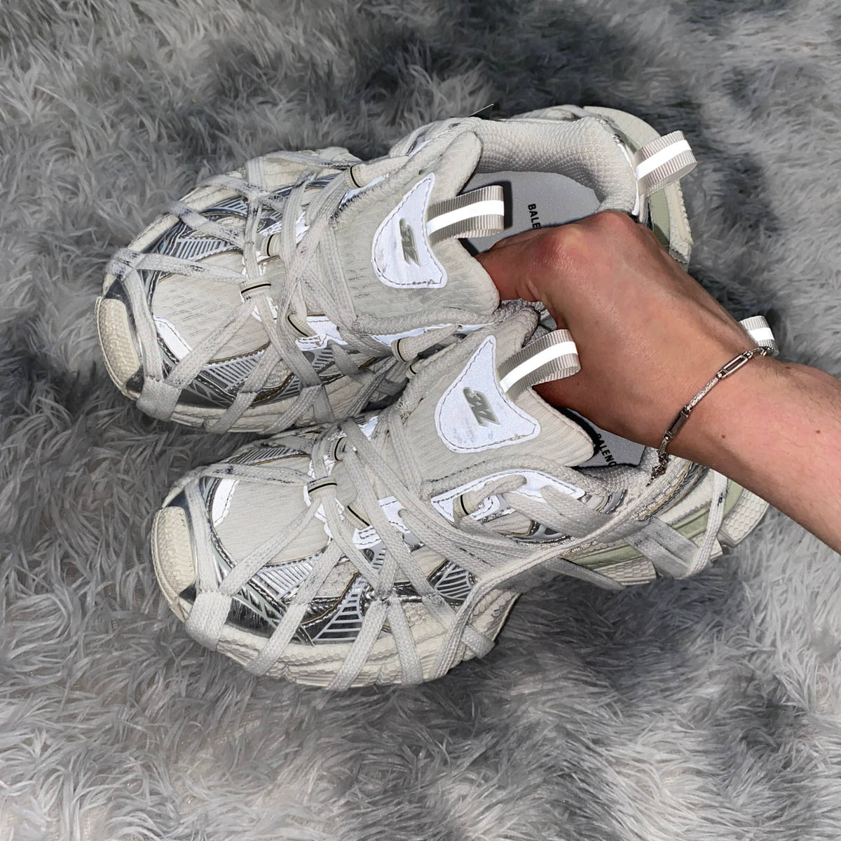 BALENCIAGA 3XL EXTREME LACE WHITE SNEAKERS