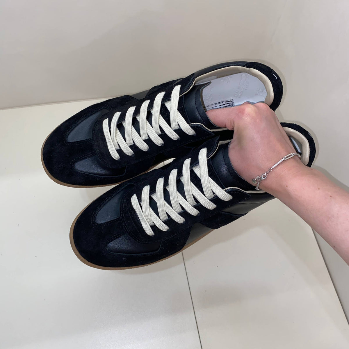 MAISON MARGIELA REPLICA BLACK SNEAKERS