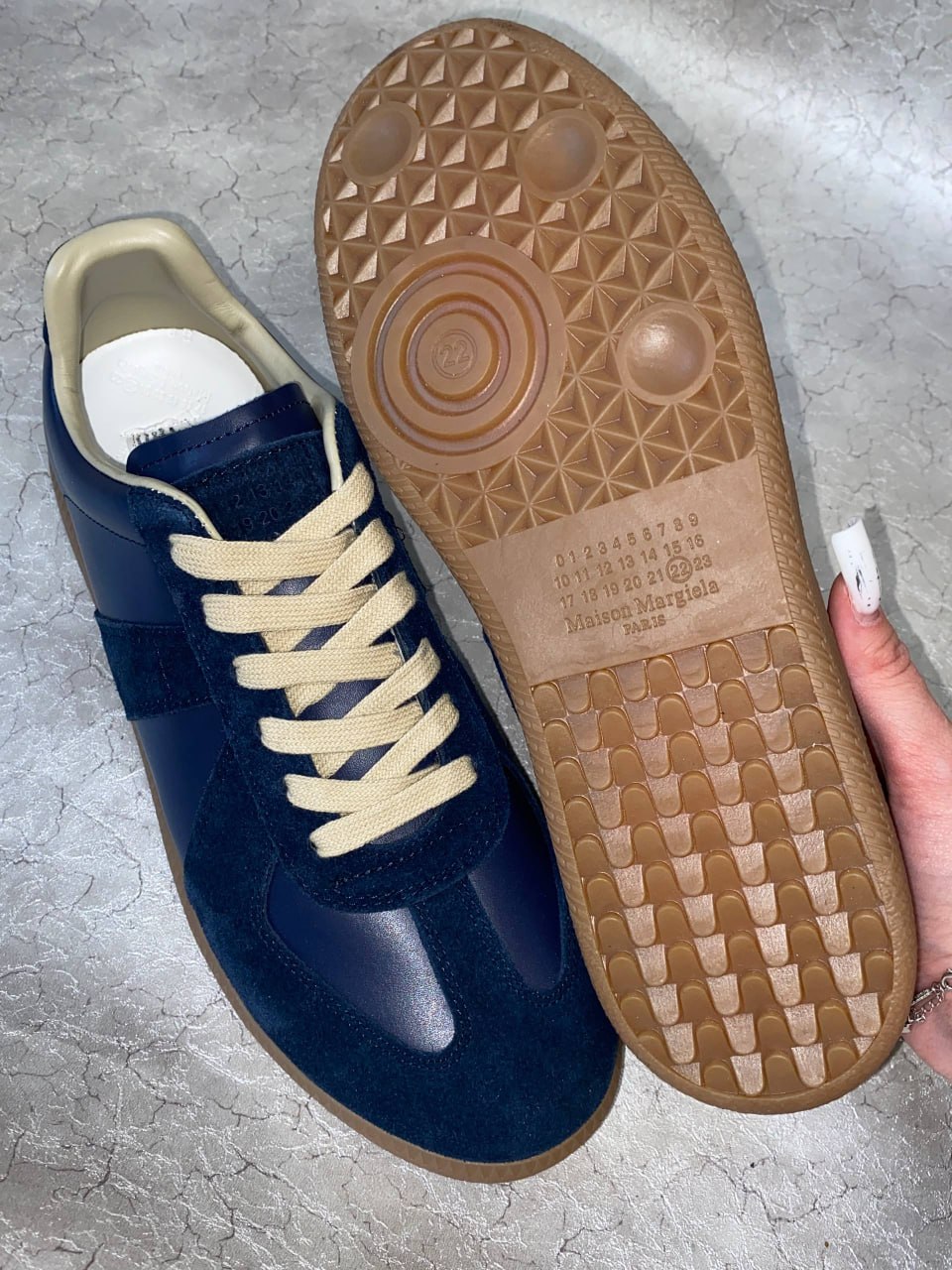 MAISON MARGIELA REPLICA BLUE SNEAKERS