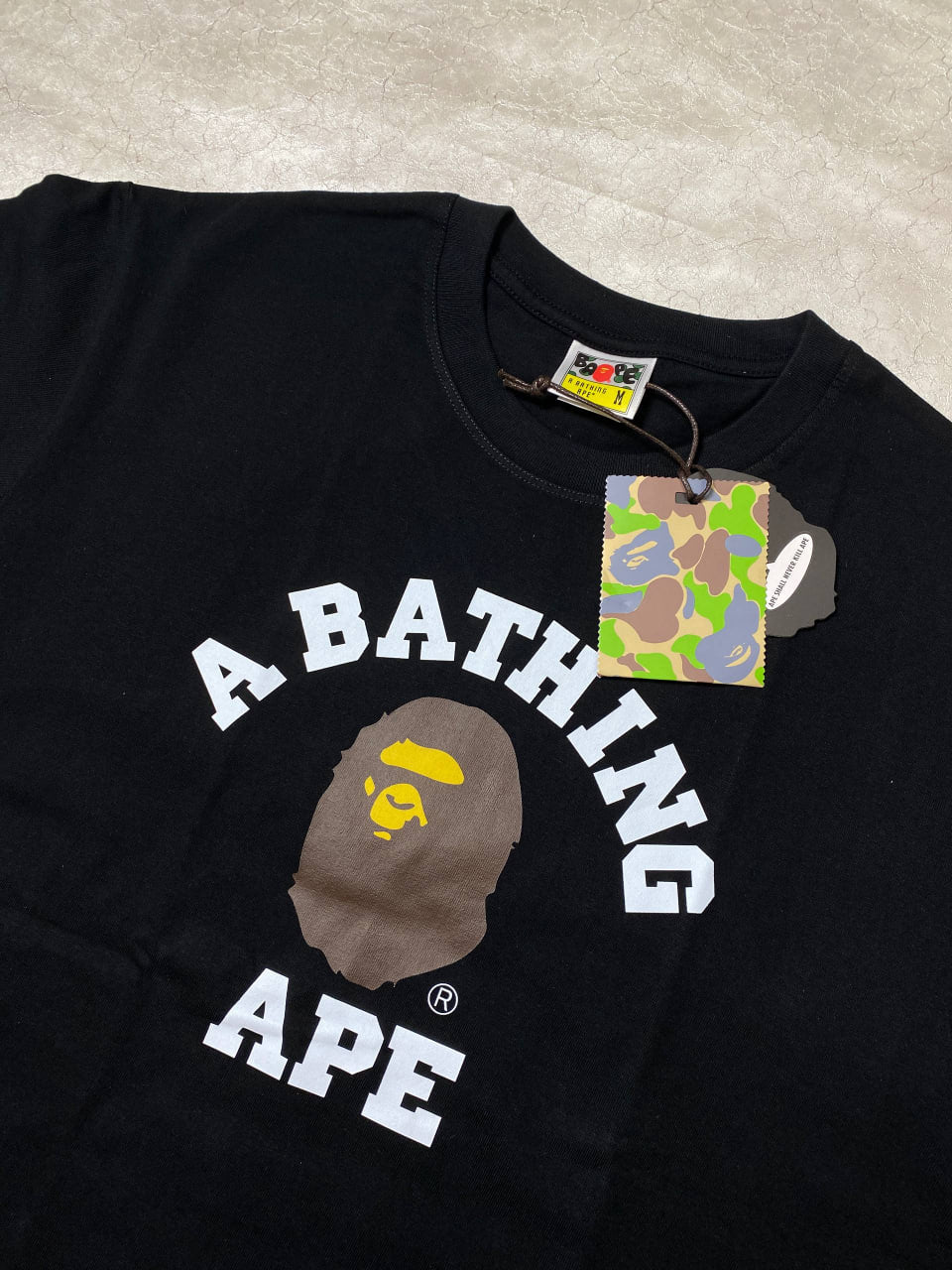BAPE A BATHING APE BLACK T-SHIRT