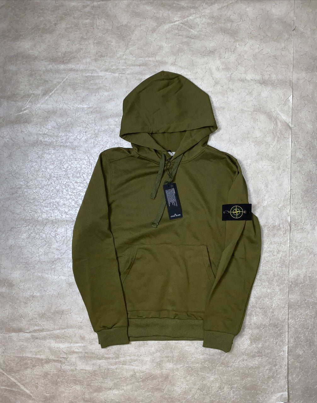 STONE ISLAND LOGO PATCH PULL OVER HOODIE