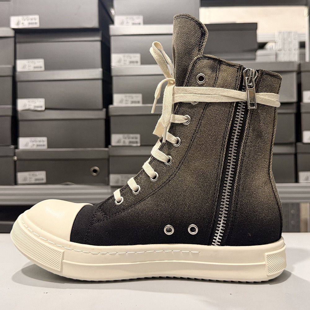 RICK OWENS DRKSHDW DENIM DUST MILK SNEAKERS