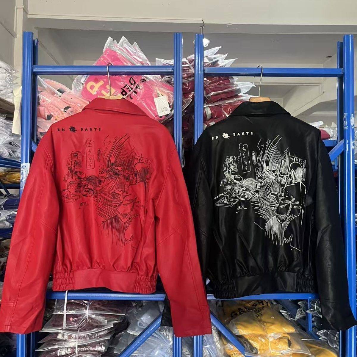 ENFANTS RICHES DÉPRIMÉS JACKET BLACK RED