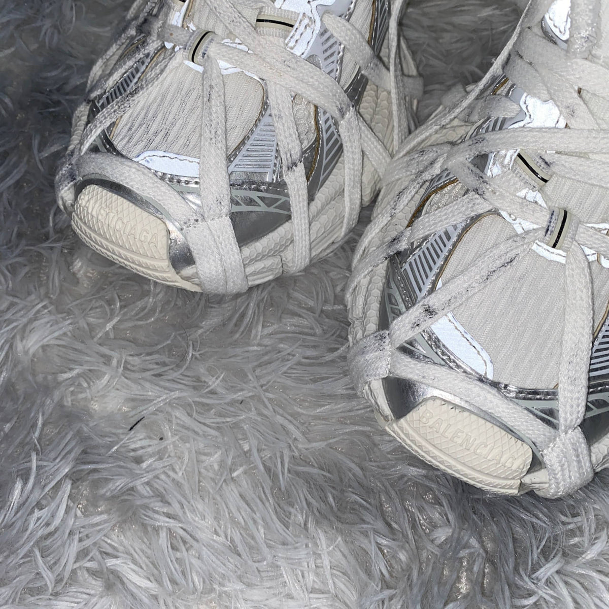 BALENCIAGA 3XL EXTREME LACE WHITE SNEAKERS