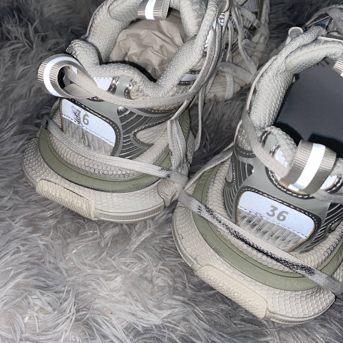 BALENCIAGA 3XL EXTREME LACE WHITE SNEAKERS