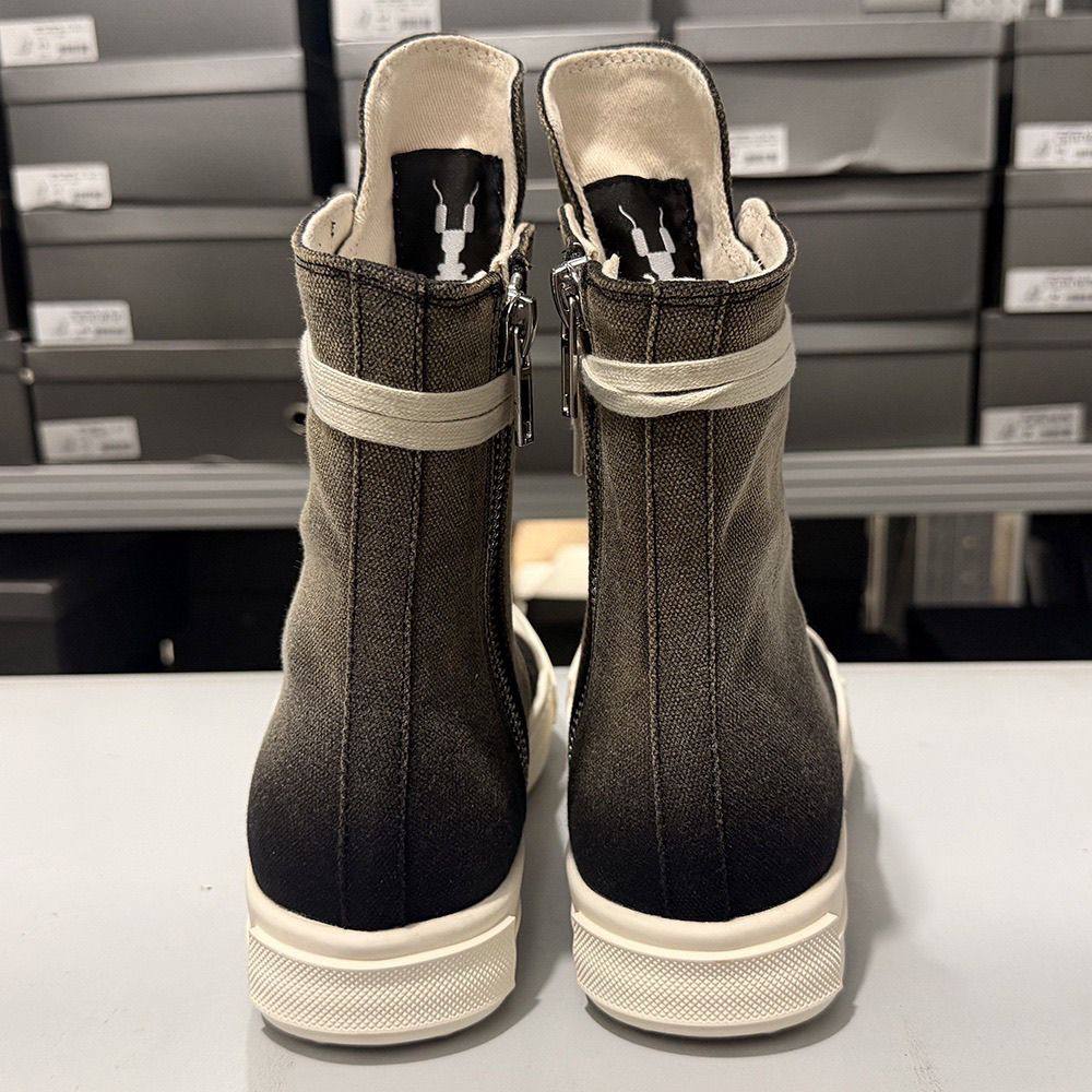 RICK OWENS DRKSHDW DENIM DUST MILK SNEAKERS
