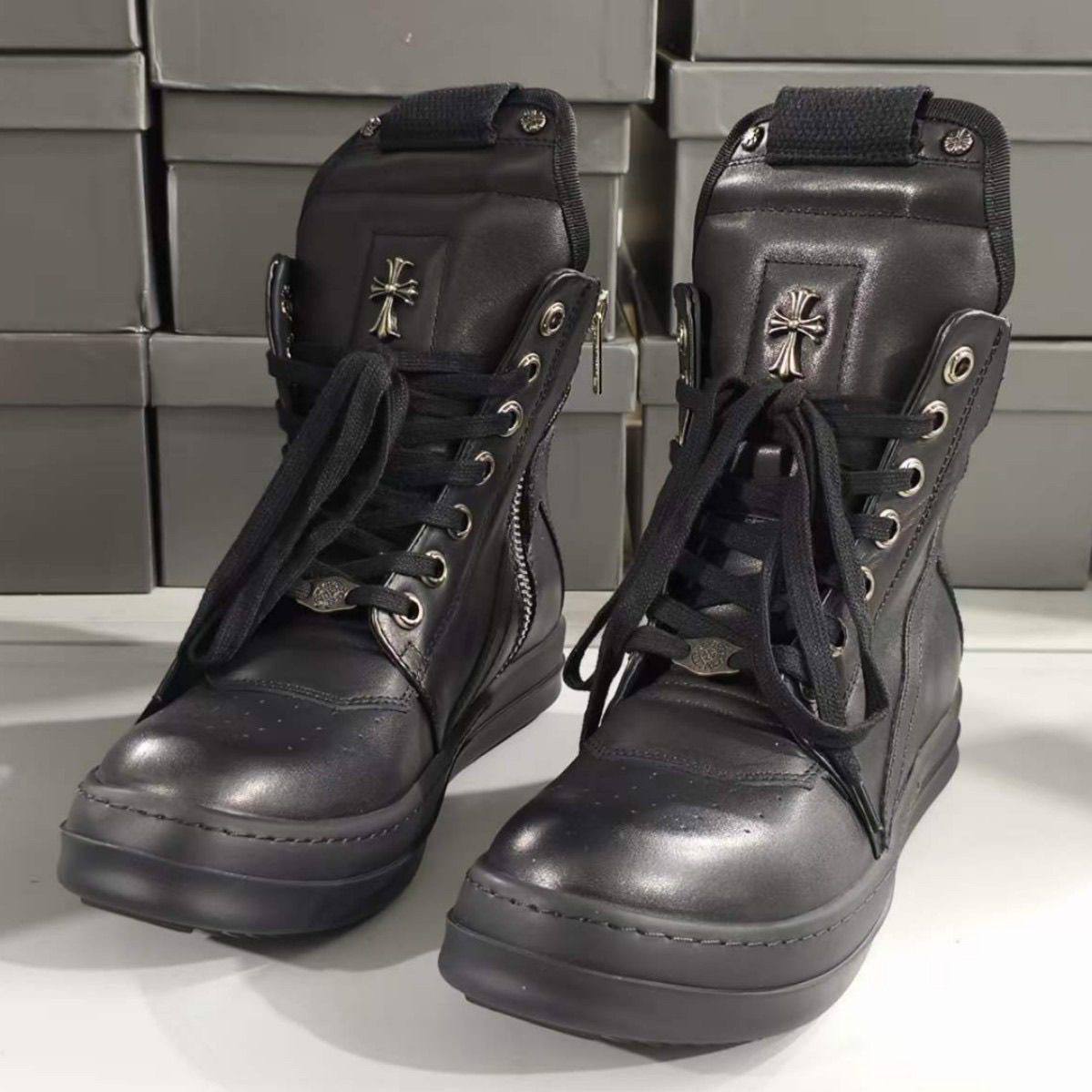 RICK OWENS X CHROME HEARTS GEOBASKET
