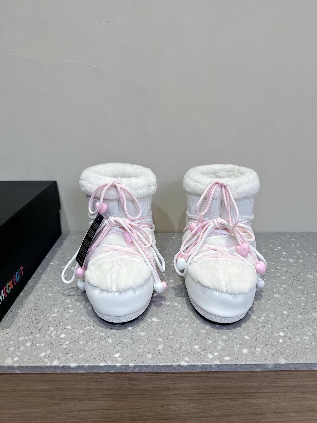 MOON BOOT MB ICON LOW GLANCE WHITE SNEAKERS