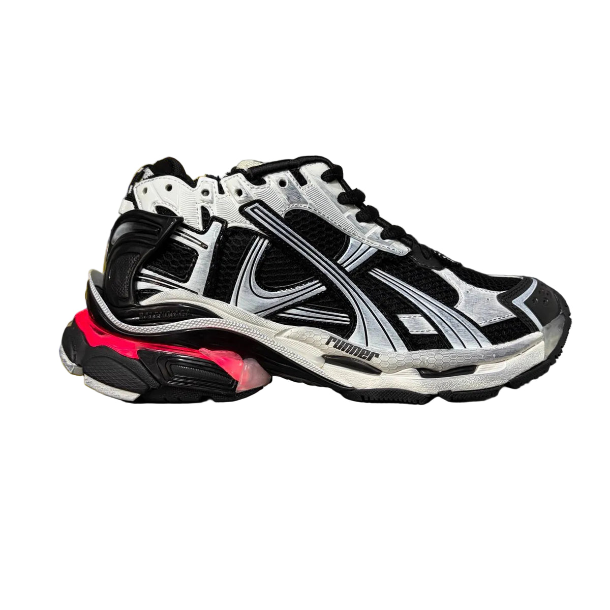 BALENCIAGA RUNNER WHITE BLACK LED SNEAKERS