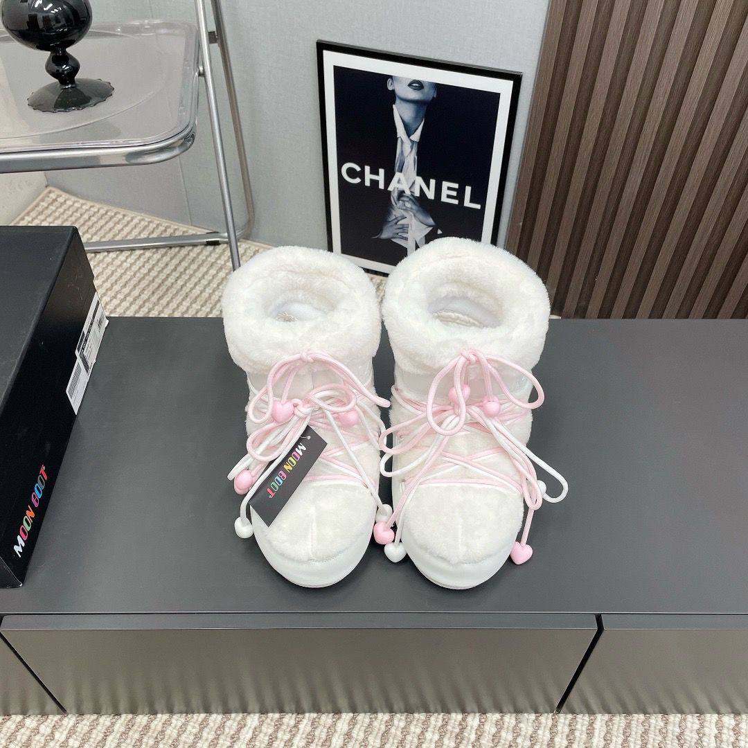 MOON BOOT MB ICON LOW GLANCE WHITE SNEAKERS