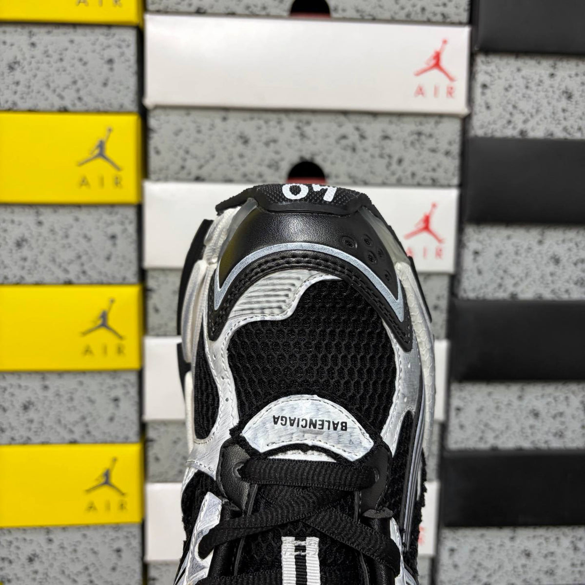BALENCIAGA RUNNER WHITE BLACK LED SNEAKERS