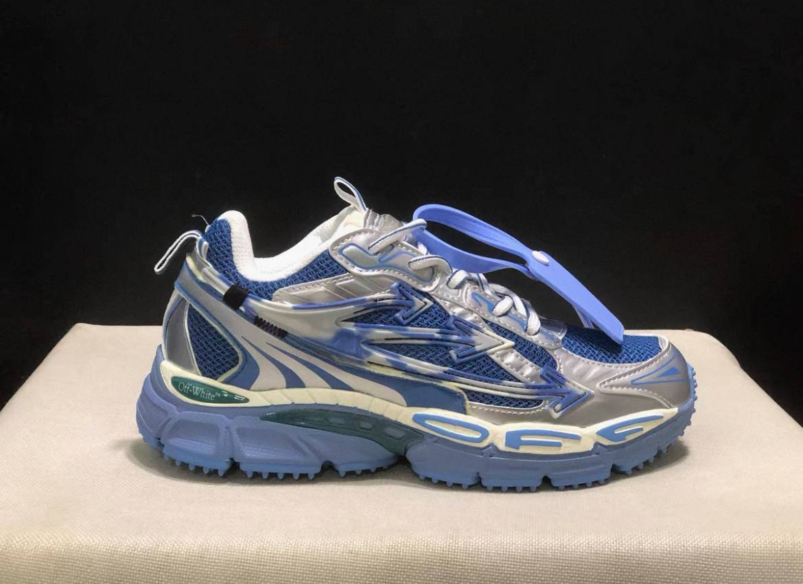 OFF WHITE BE RIGHT BACK BLUE SNEAKERS