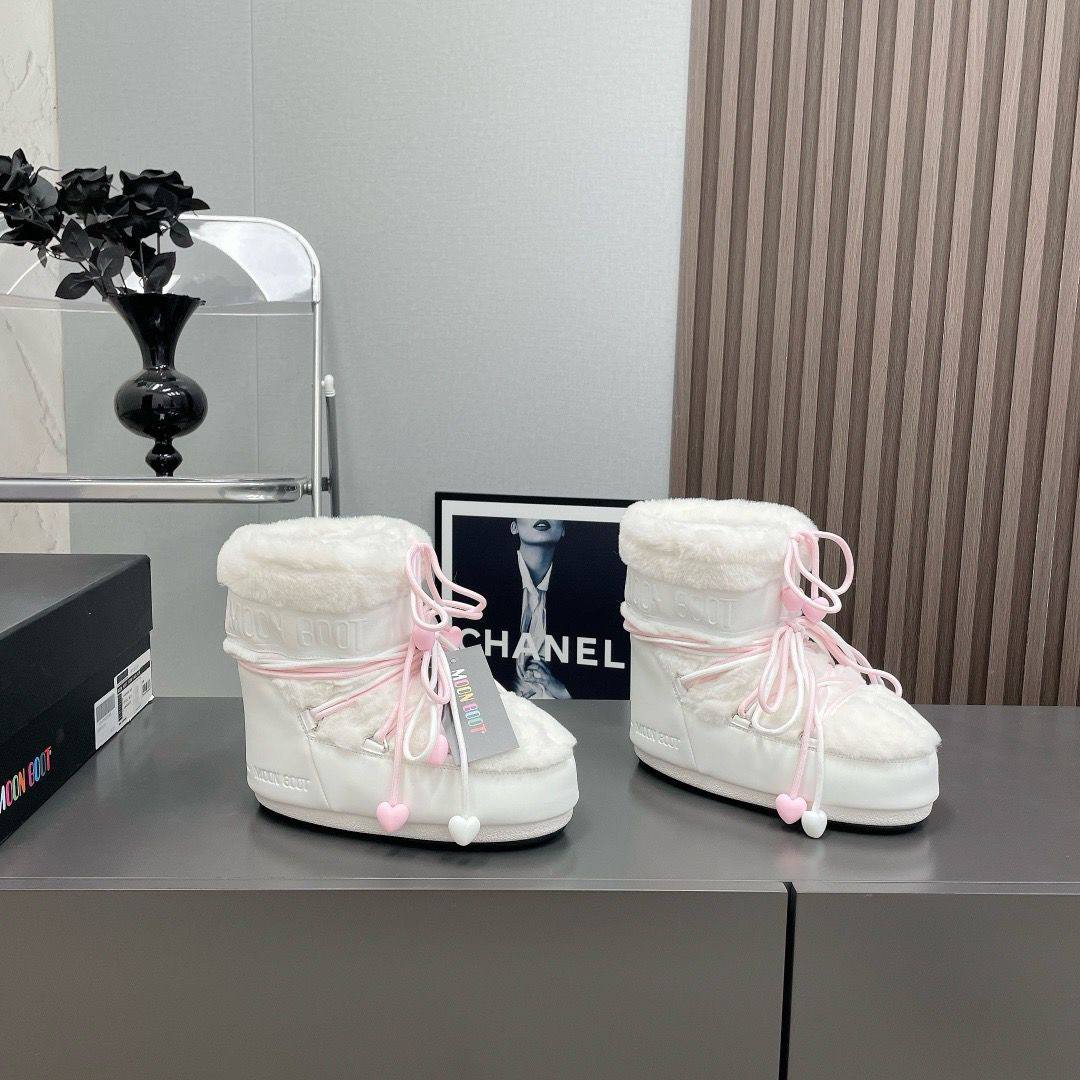 MOON BOOT MB ICON LOW GLANCE WHITE SNEAKERS