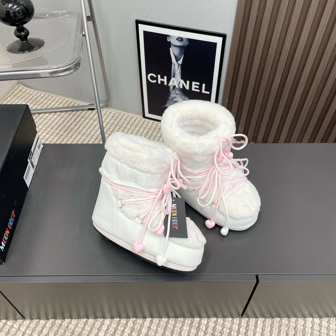 MOON BOOT MB ICON LOW GLANCE WHITE SNEAKERS
