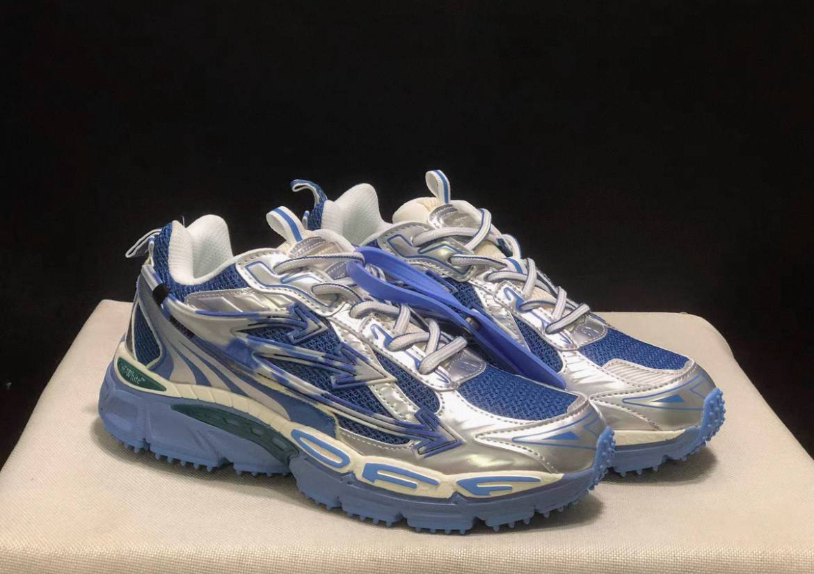 OFF WHITE BE RIGHT BACK BLUE SNEAKERS