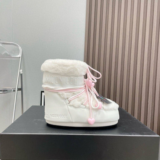 MOON BOOT MB ICON LOW GLANCE WHITE SNEAKERS