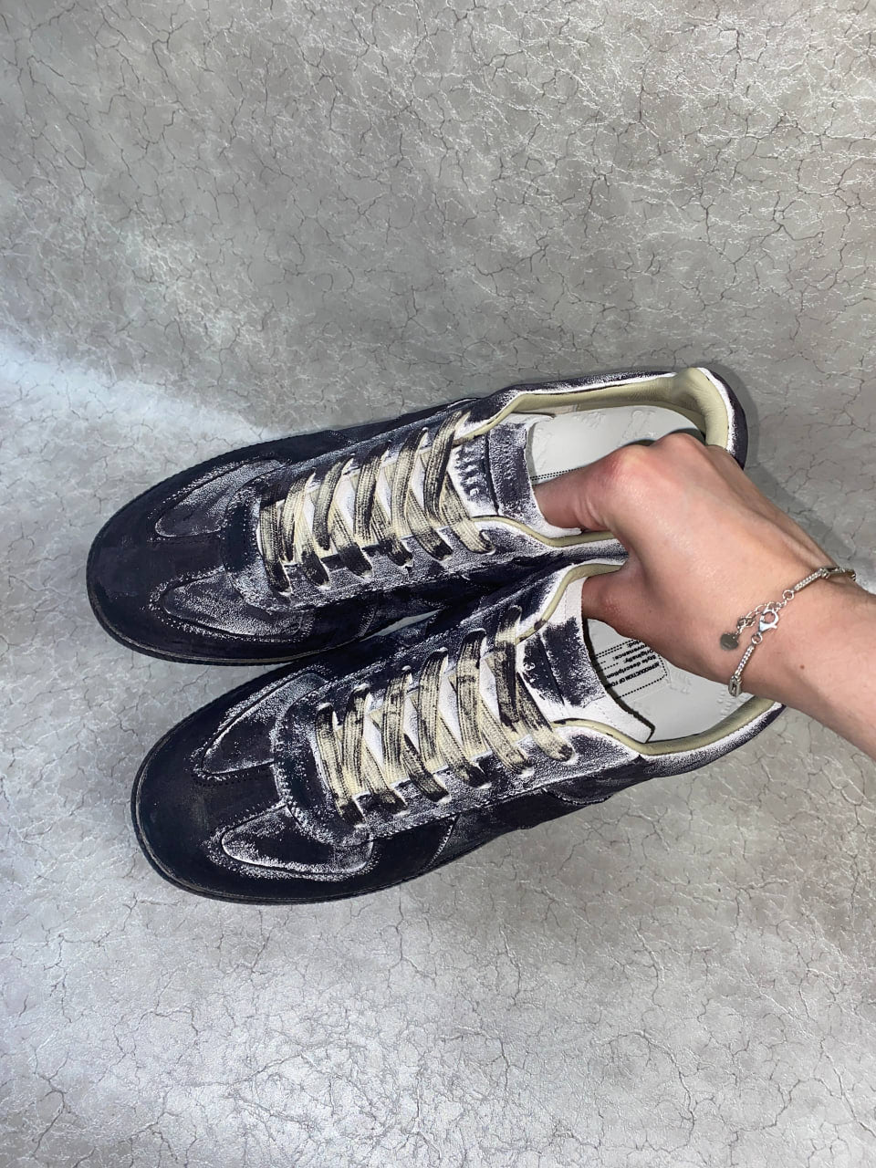 MAISON MARGIELA REPLICA PAINT SPLATTER BLACK