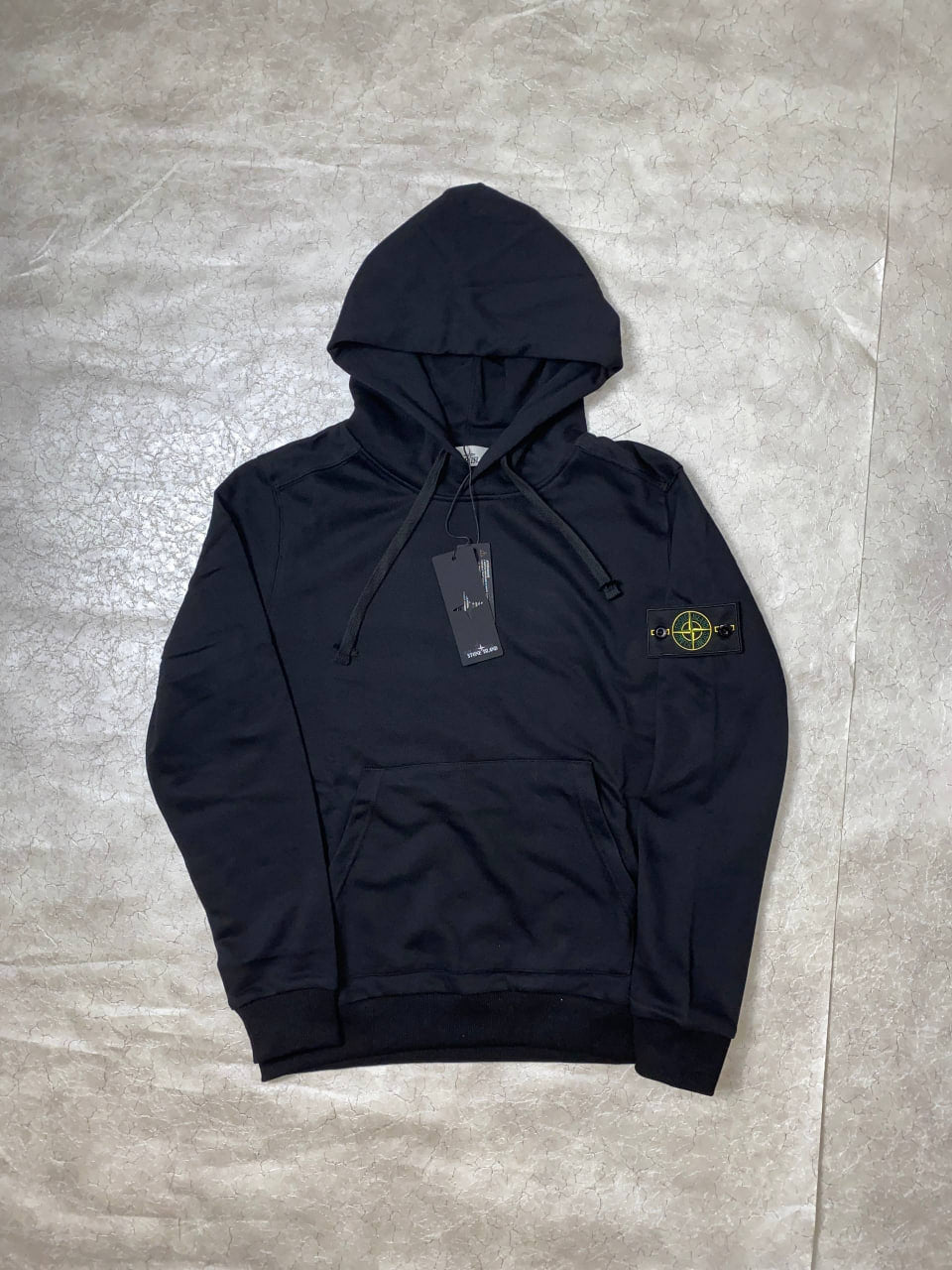 STONE ISLAND LOGO PATCH PULL OVER HOODIE
