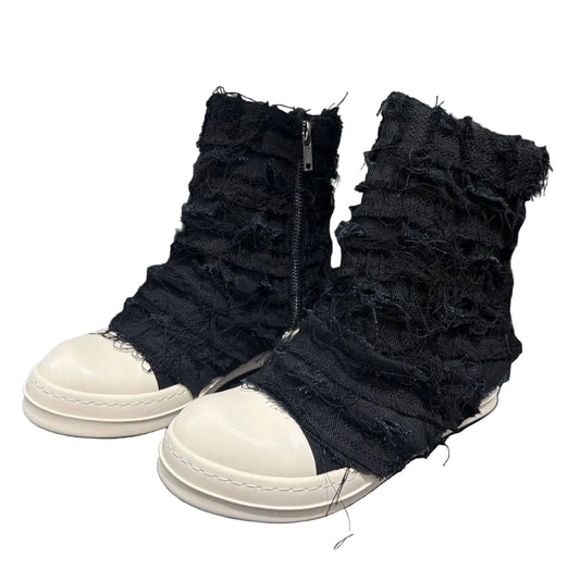 RICK OWENS DRKSHDW BLACK WHITE SHOES