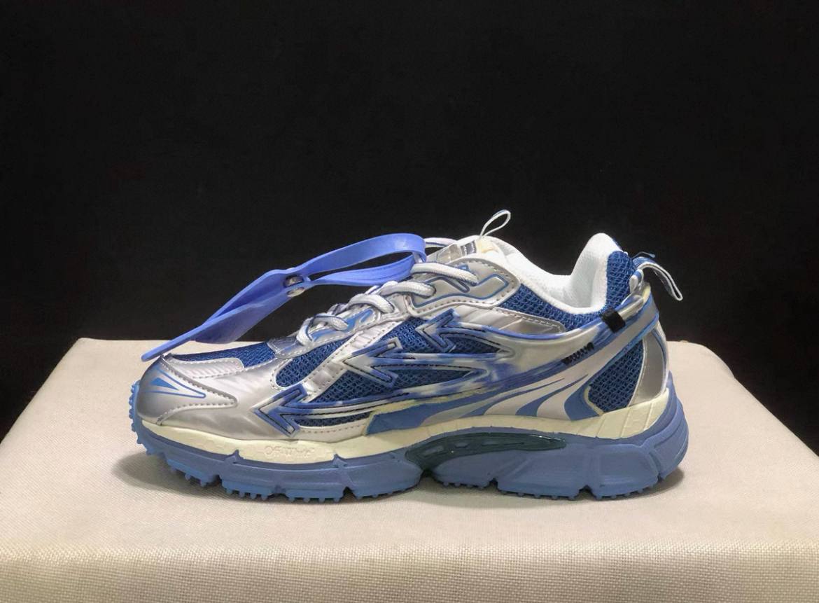 OFF WHITE BE RIGHT BACK BLUE SNEAKERS