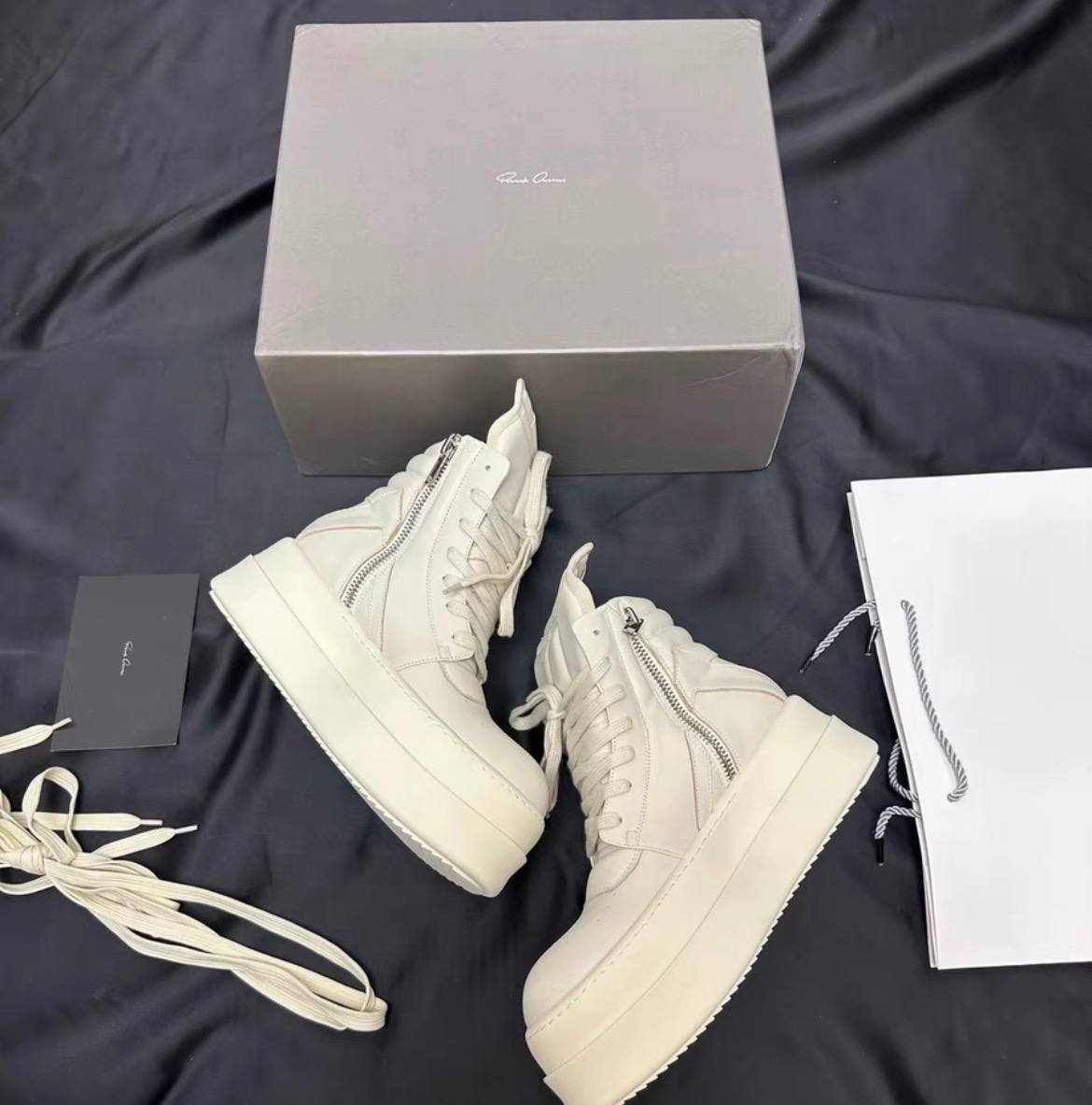 RICK OWENS GEOBASKET DOUBLE BUMPER SNEAKERS