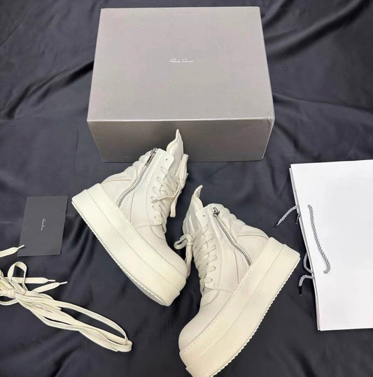 RICK OWENS GEOBASKET DOUBLE BUMPER SNEAKERS