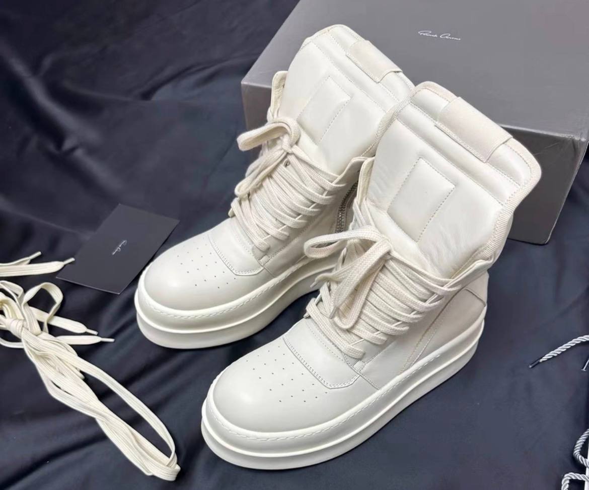 RICK OWENS GEOBASKET DOUBLE BUMPER SNEAKERS