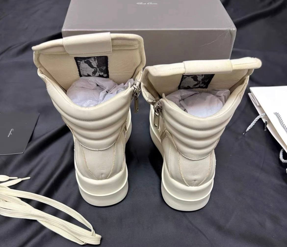 RICK OWENS GEOBASKET DOUBLE BUMPER SNEAKERS