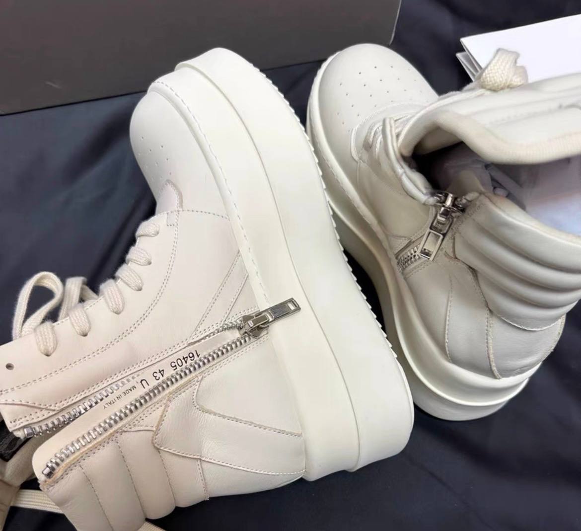 RICK OWENS GEOBASKET DOUBLE BUMPER SNEAKERS