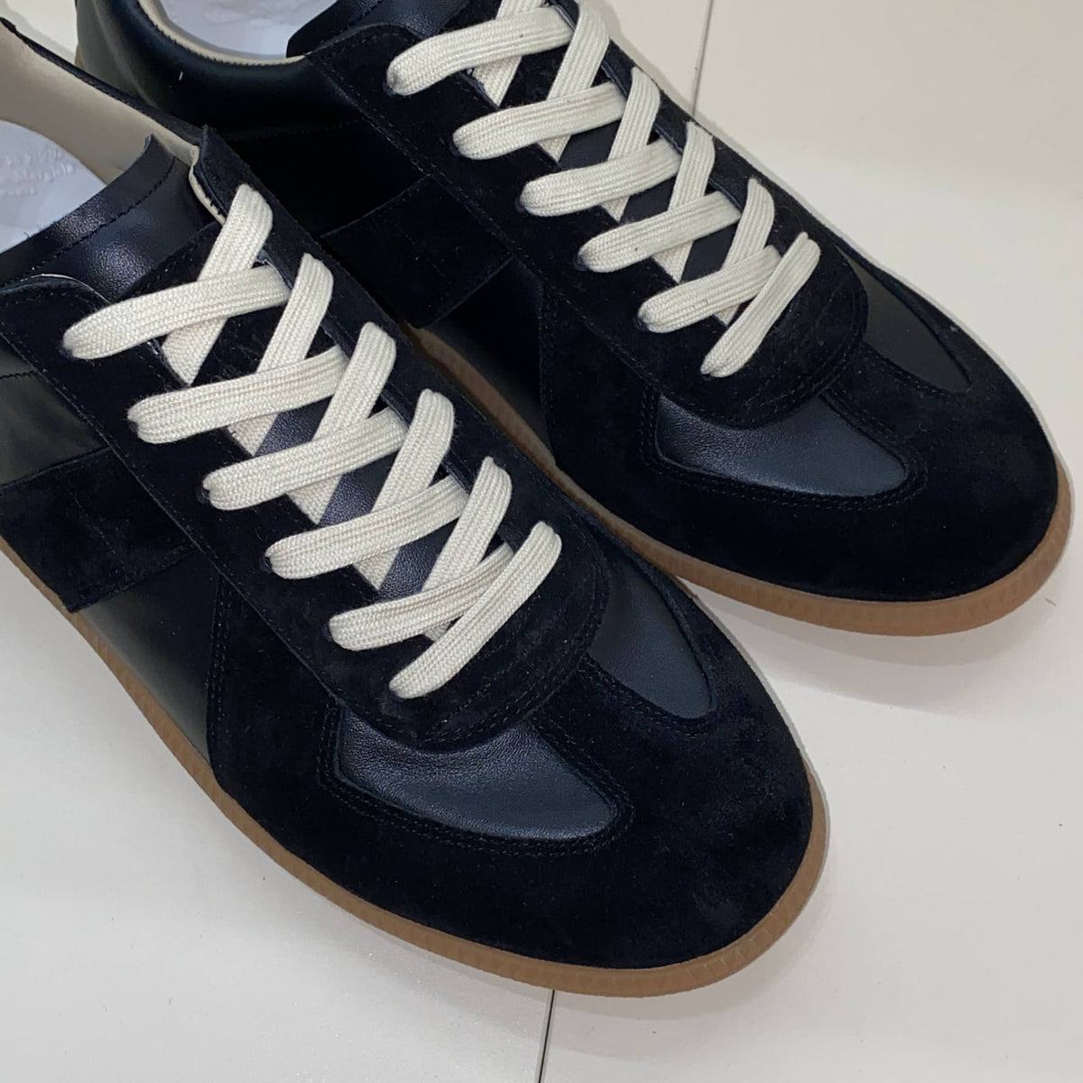 MAISON MARGIELA REPLICA BLACK SNEAKERS