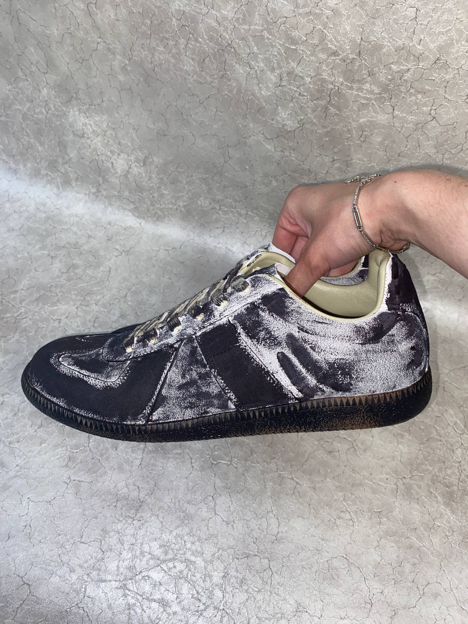 MAISON MARGIELA REPLICA PAINT SPLATTER BLACK