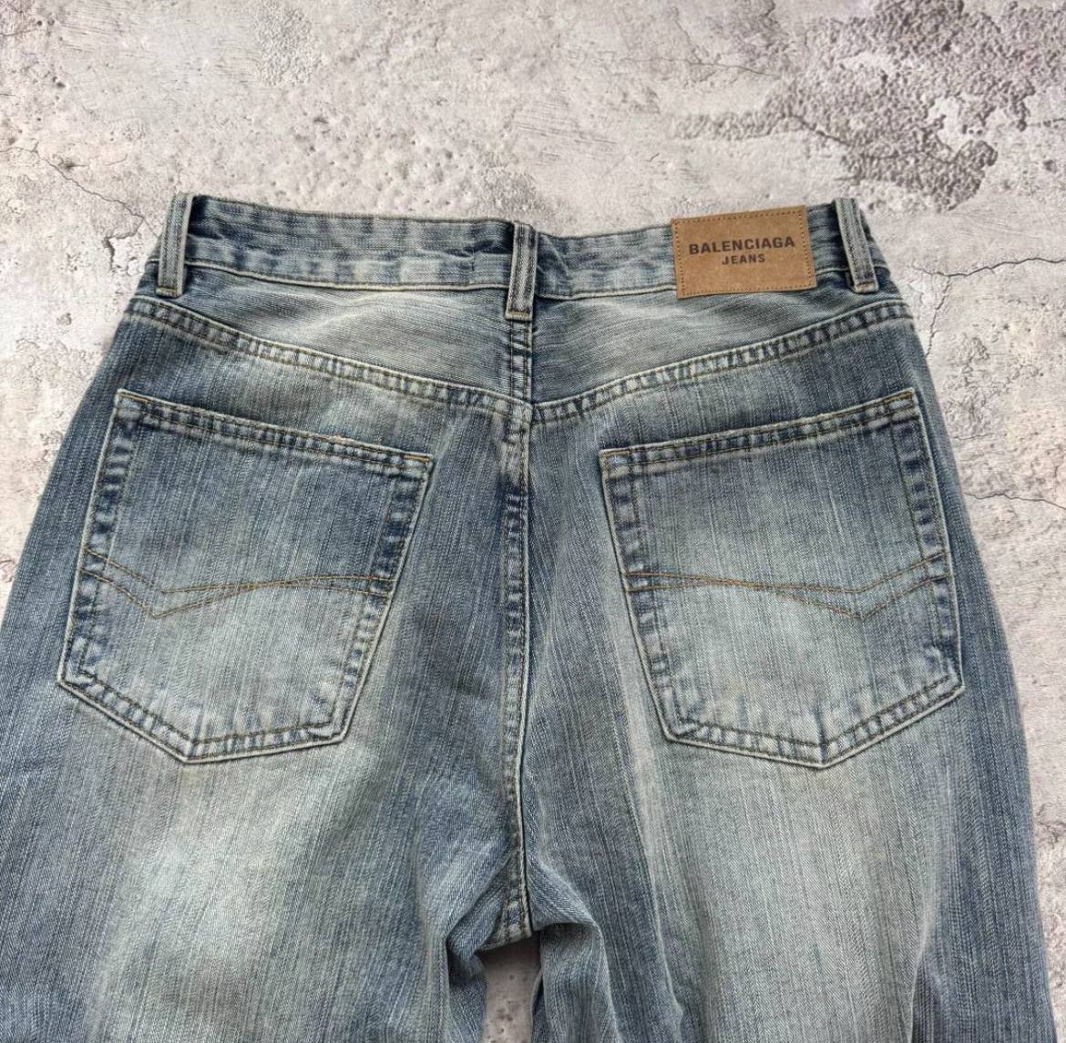 BALENCIAGA BAGGY FLARED BLUE JEANS