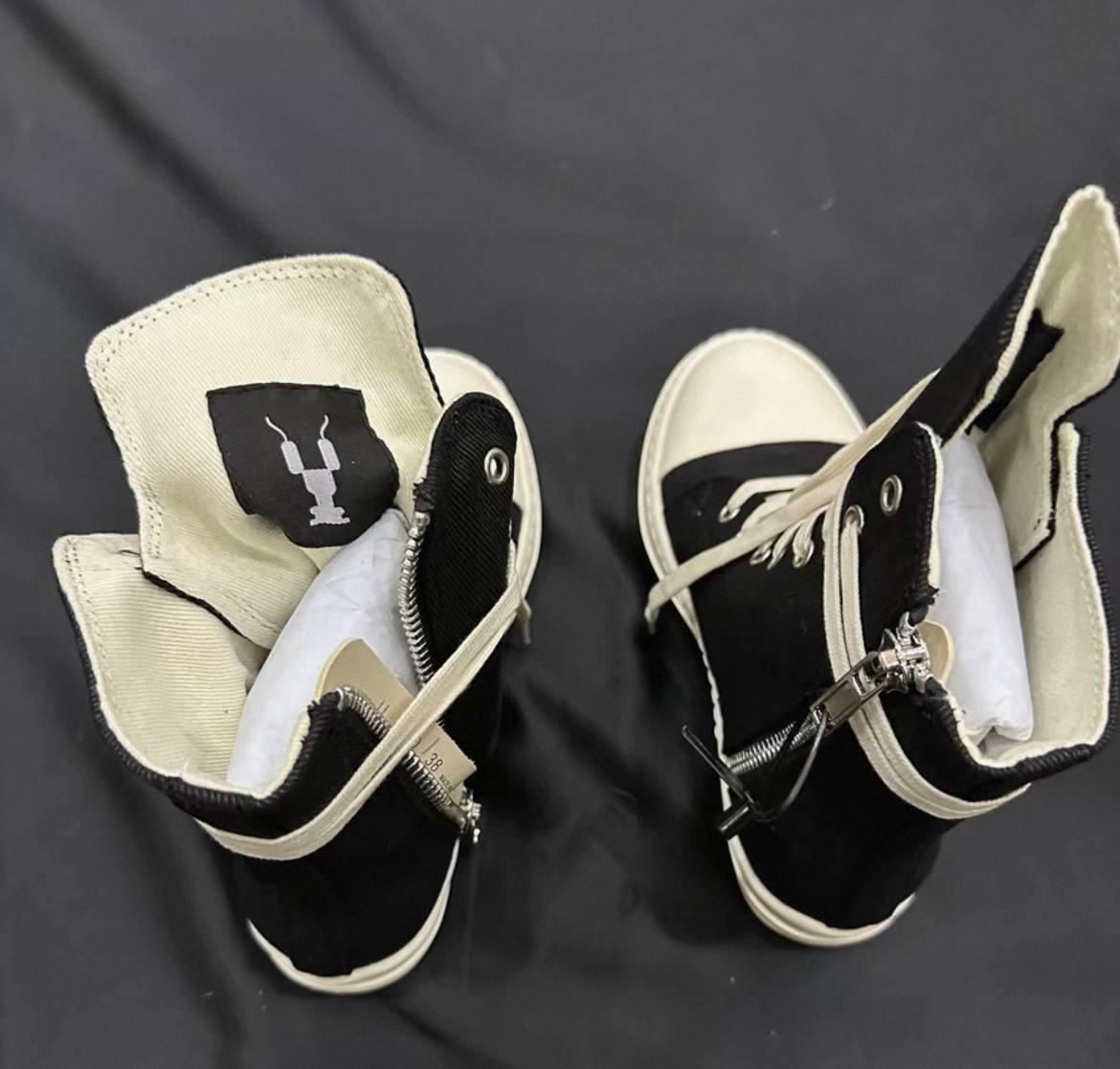 RICK OWENS DRKSHDW HEXAGRAM RAMONES HIGHT SNEAKERS