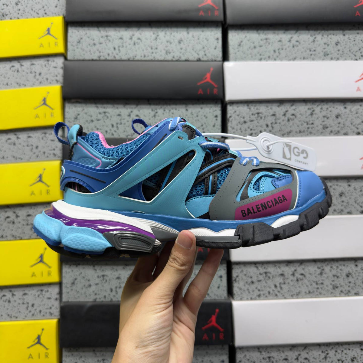 BALENCIAGA TRACK 1.0 BLUE SNEAKERS