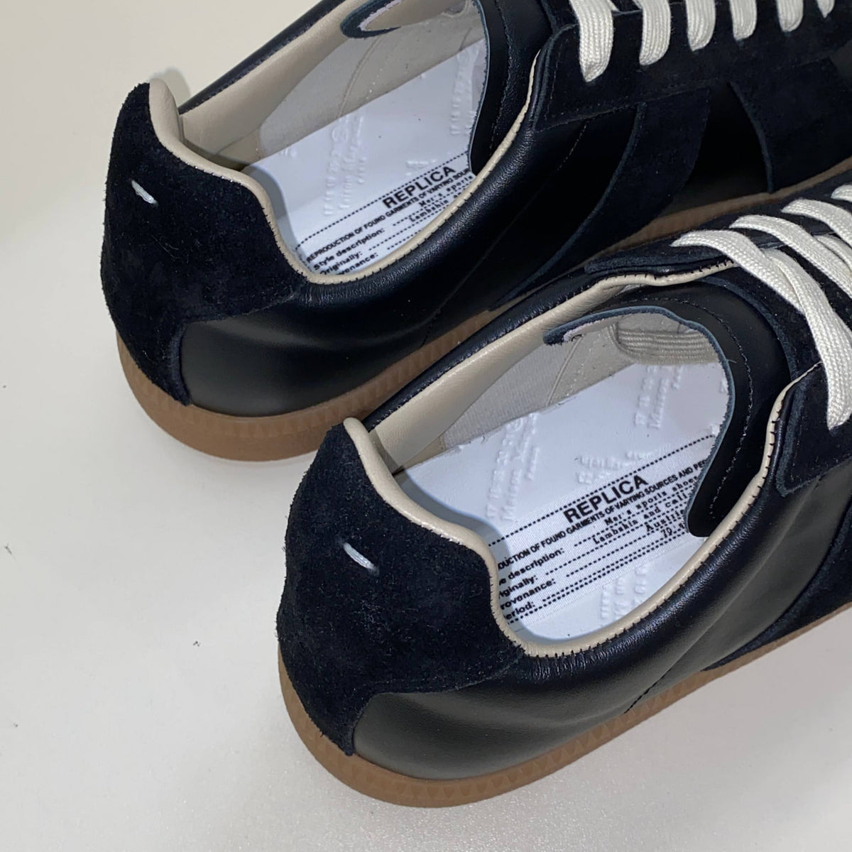 MAISON MARGIELA REPLICA BLACK SNEAKERS