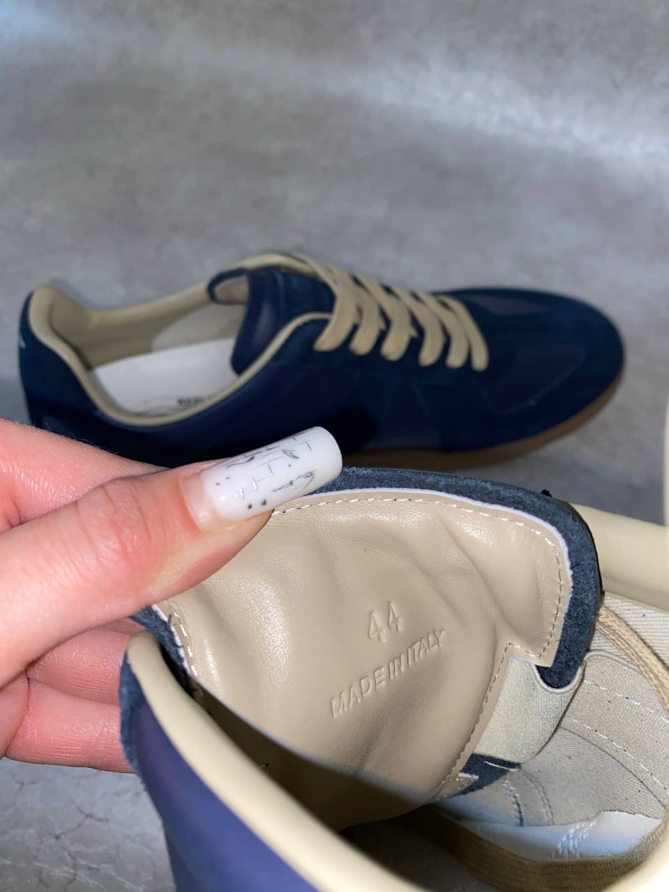MAISON MARGIELA REPLICA BLUE SNEAKERS