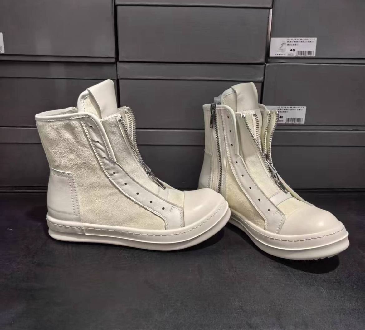 RICK OWENS CINZIA ARAIA DOUBLE ZIP SNEAKERS