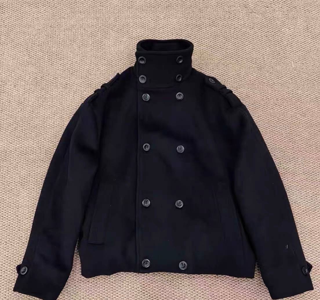 NO FAITH STUDIOS BUTTON UP MARINE BLACK JACKET