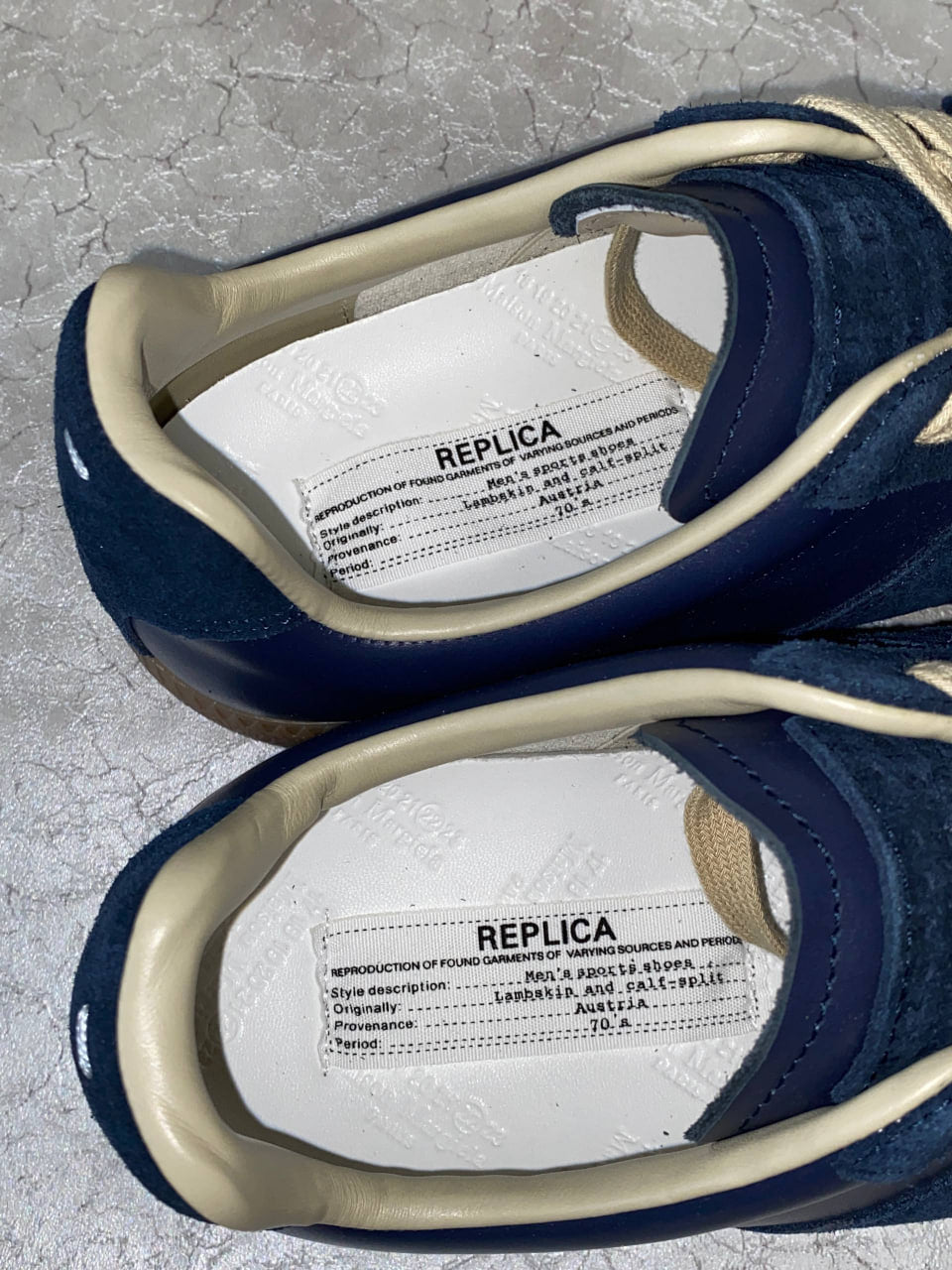 MAISON MARGIELA REPLICA BLUE SNEAKERS