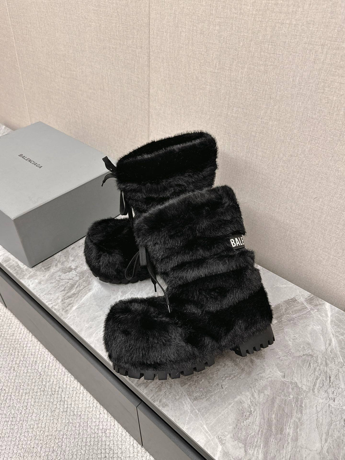 BALENCIAGA ALASKA FUR BOOTS