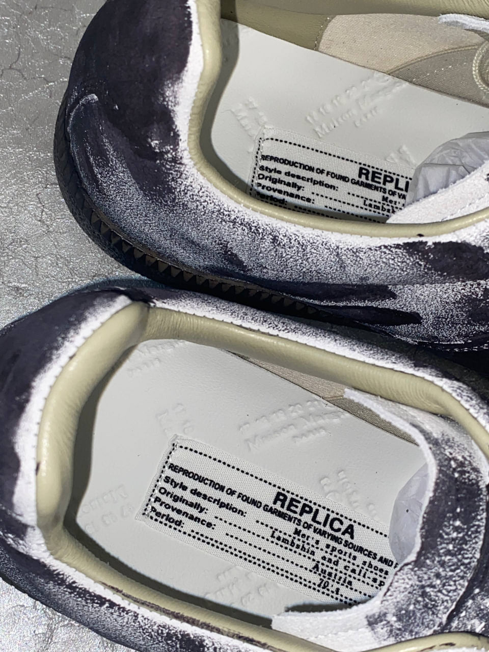 MAISON MARGIELA REPLICA PAINT SPLATTER BLACK