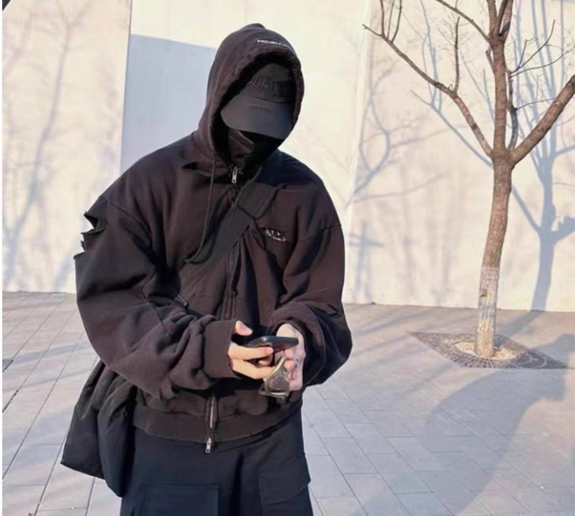PROJECT GR GRAILZ BLACK ZIP-HOODIE
