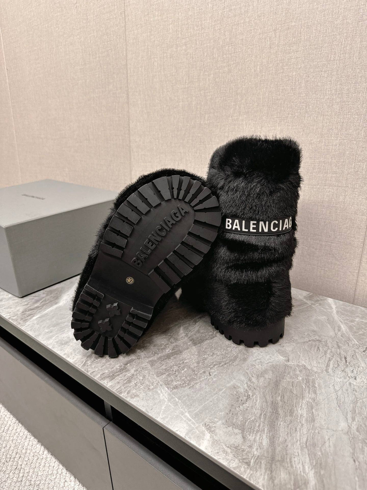 BALENCIAGA ALASKA FUR BOOTS