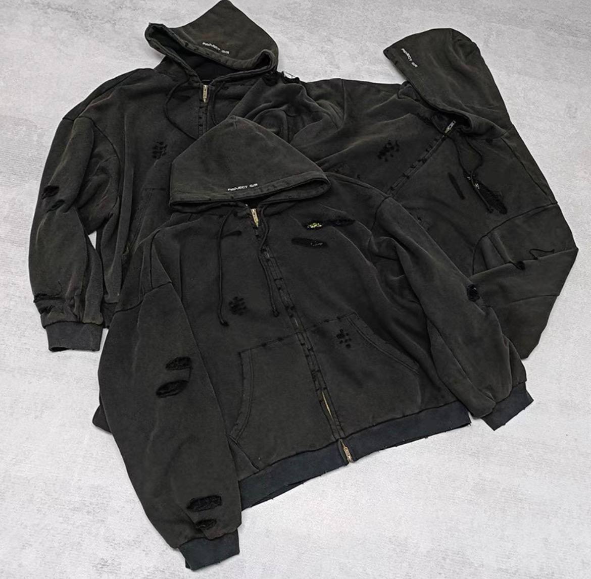 PROJECT GR GRAILZ BLACK ZIP-HOODIE