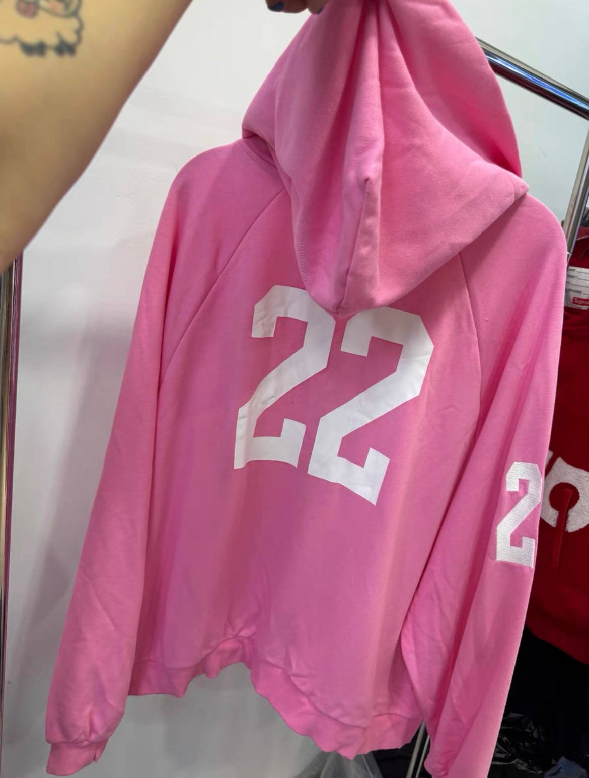 BALENCIAGA PINK ZIP UP HOODIE