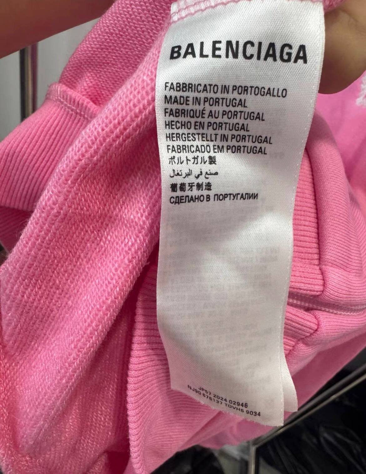BALENCIAGA PINK ZIP UP HOODIE